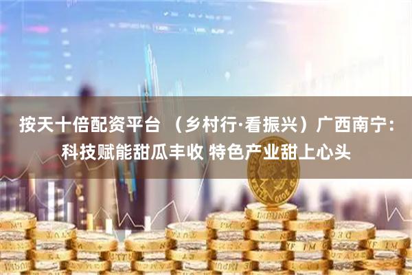 按天十倍配资平台 （乡村行·看振兴）广西南宁：科技赋能甜瓜丰收 特色产业甜上心头